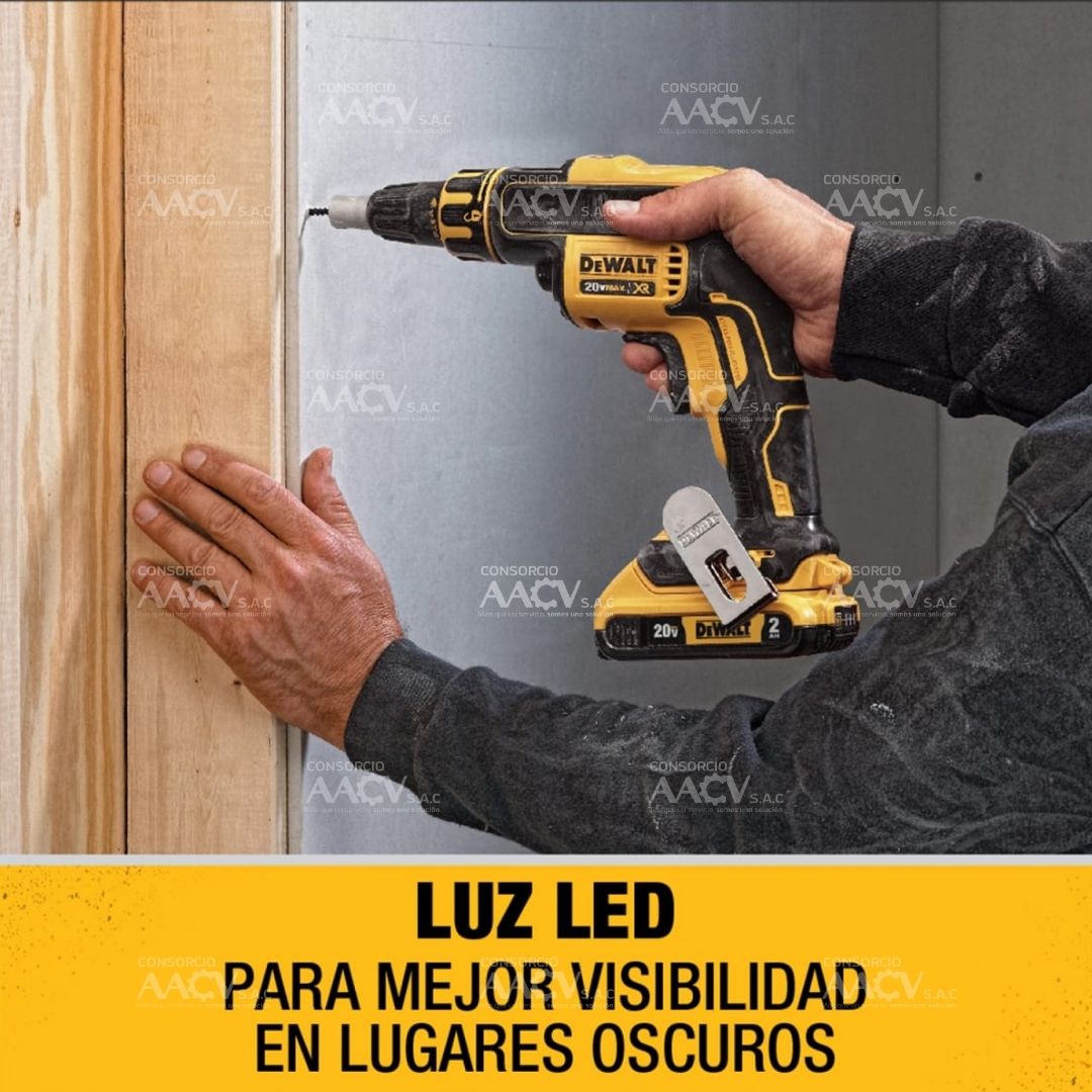 Atornillador para Drywall 1/4" Hex 20V XR Baretool Dewalt - Imagen 3