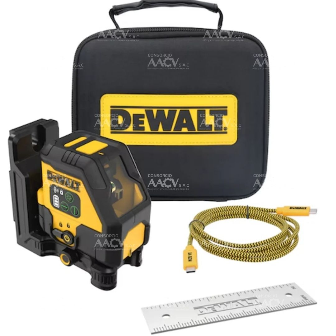 Nivel Láser Verde Recargable USB-C Líneas Cruzadas Dewalt