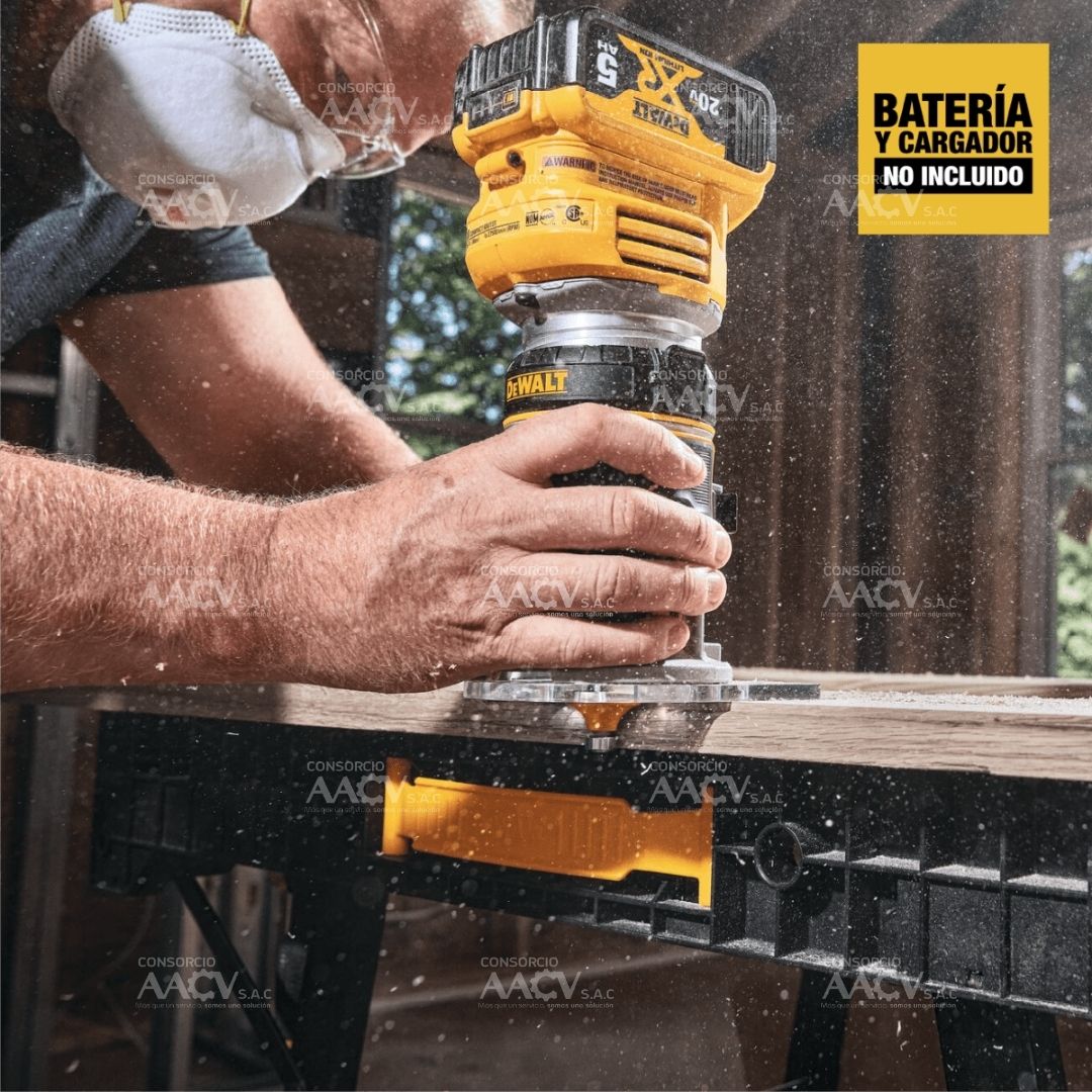 Ruteadora Fresadora 1/4" 20V XR Baretool Dewalt - Imagen 3