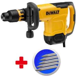 MARTILLO DEMOLEDOR SDS-MAX 1350W 10.5J + MALETA PLASTICA + 5 CINCELES PUNTA
