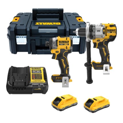 Kit Taladro Percutor + Atornillador de Impacto Powerpack 20V Max Dewalt