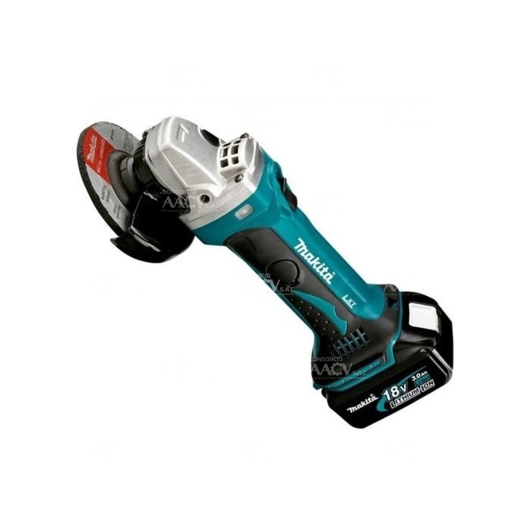 Amoladora Angular Inalámbrica 4 1/2'' 18V LXT Inc 2 Bat y Carg Makita - Imagen 2